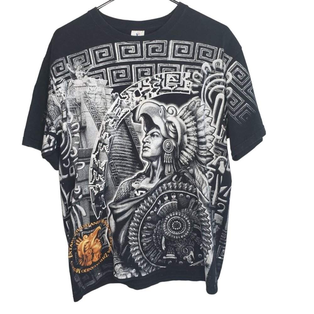 Ixtapa Zihuatanejo Mexico Cuauhtémoc Aztec Emporer Print Men Large Shirt Unisex